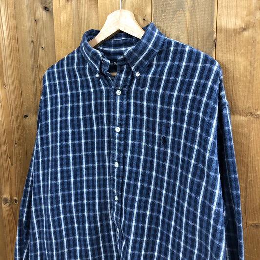 90s vintage Ralph Lauren ラルフローレン BLAIRE ネルシャツ BDシャツ ボタンダウン 長袖シャツ