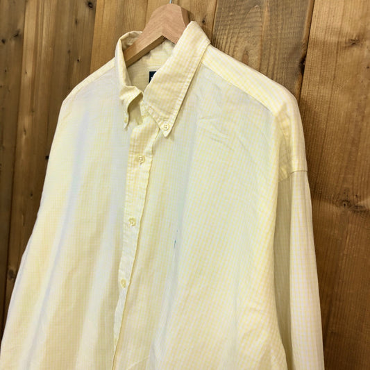 Ralph Lauren ラルフローレン 長袖シャツ BDシャツ ボタンダウン チェック イエロー/ホワイト