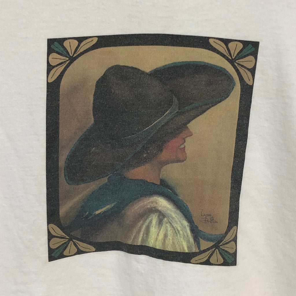 90s vintage ONEITA オニータ プリントTシャツ 半袖 カットソー 絵画 オフホワイト