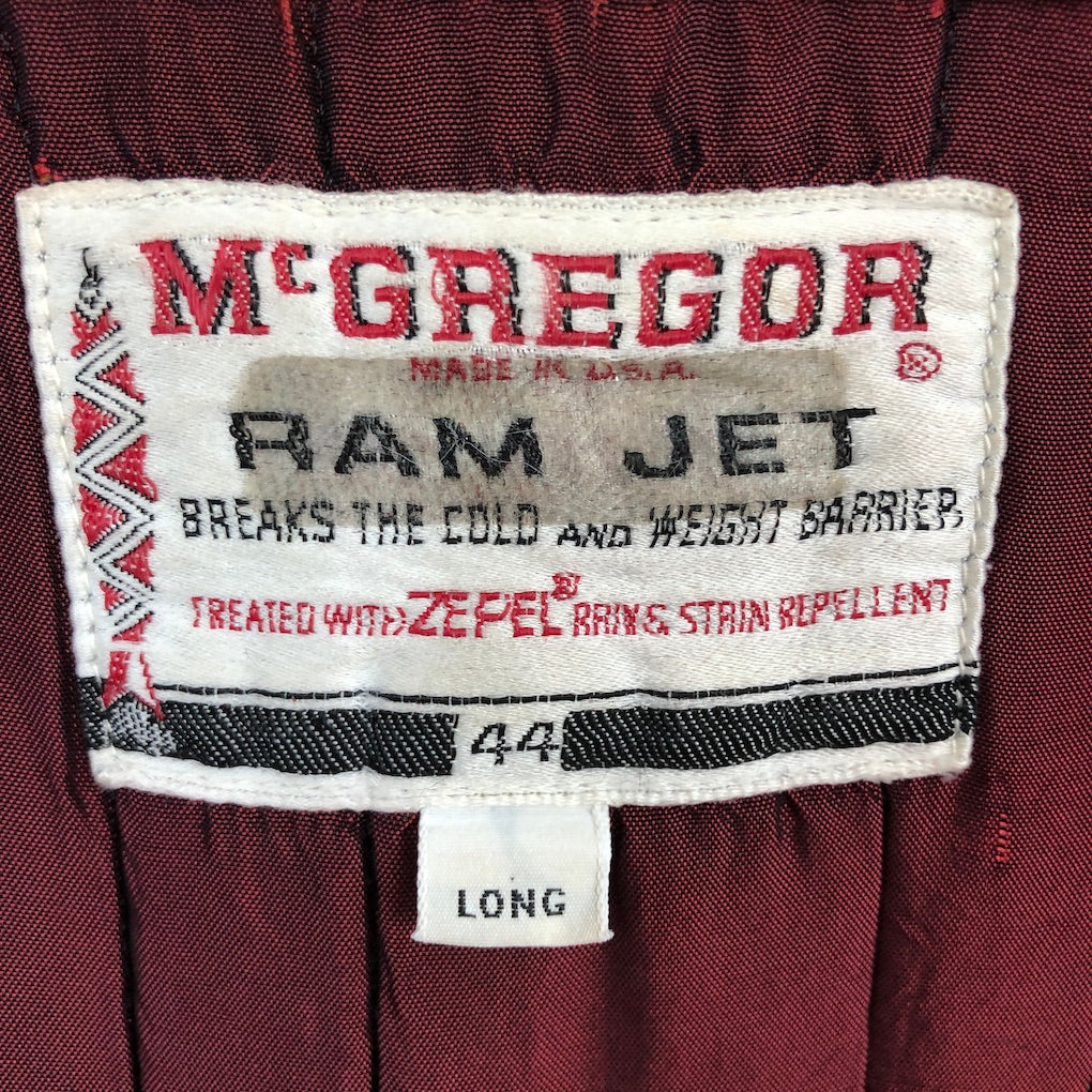 60s vintage USA製 MCGREGOR マクレガー RAM JET ジャケット フルジップ ジップアップ