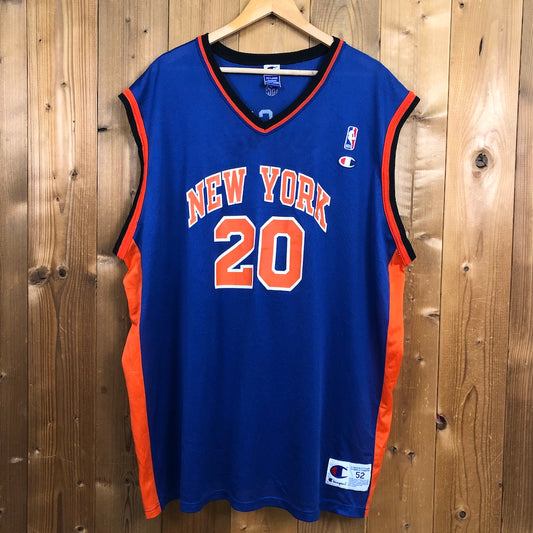 90s vintage Champion チャンピオン NEW YORK KNICKS ニューヨークニックス HOUSTON ヒューストン ユニフォーム ジャージ メッシュ タンクトップ