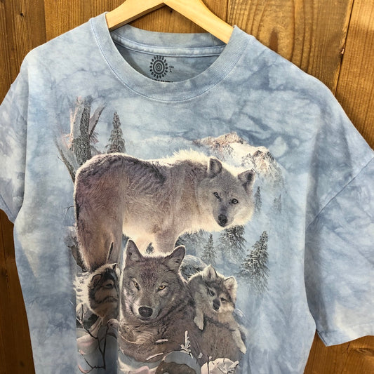 THE MOUNTAIN ザ・マウンテン アニマルプリントTシャツ 狼 半袖 カットソー