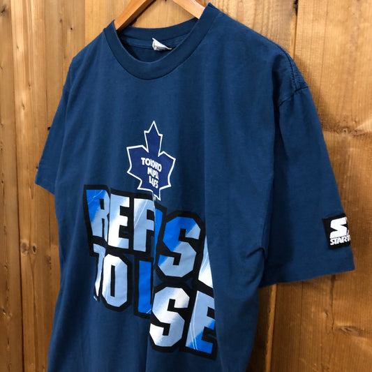 90s vintage カナダ製 STARTER スターター REFUSE TO LOSE リフューズトゥローズ プリントTシャツ 半袖 カットソー  コットン 1994年
