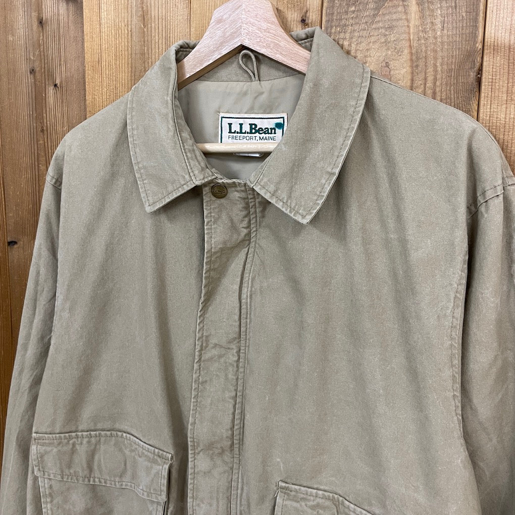 80s vintage USA製 L.L.Bean エルエルビーン A-2Type コットンジャケット ジップアップ フルジップ