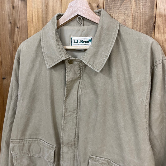 80s vintage USA製 L.L.Bean エルエルビーン A-2Type コットンジャケット ジップアップ フルジップ
