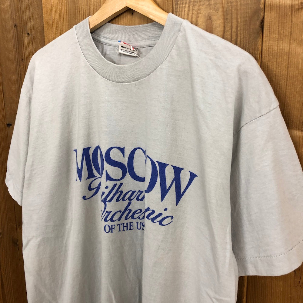 80s 90s vintage USA製 FRUITS OF THE LOOM フルーツオブザルーム MOSCOW Philharmonic Orchestra  モスクワ管弦楽団 Tシャツ 半袖 カットソー