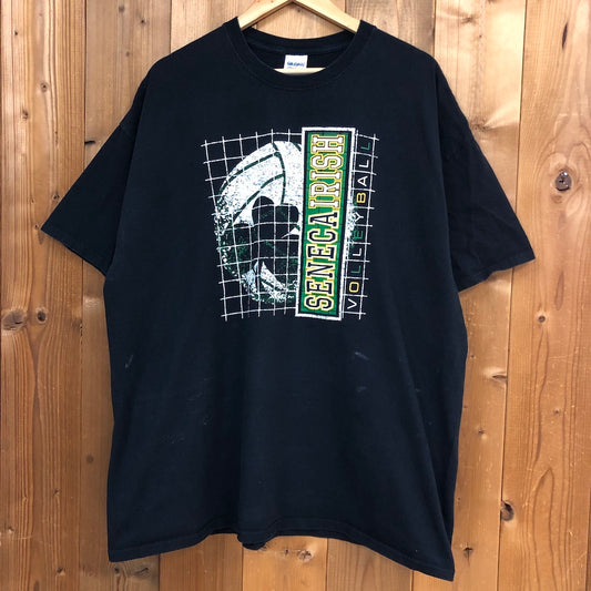 GILDAN ギルダン Tシャツ 半袖 カットソー ビッグプリント ブラック