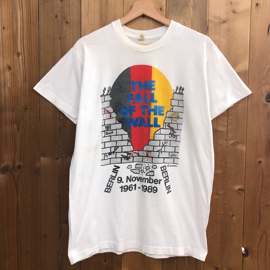 80s vintage アイルランド製 SCREEN STARS スクリーンスターズ 1989年 ベルリンの壁崩壊 Tシャツ