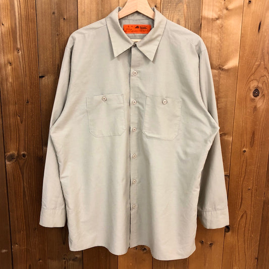 90s vintage USA製 RED KAP レッドキャップ 長袖シャツ ワークシャツ ベージュ
