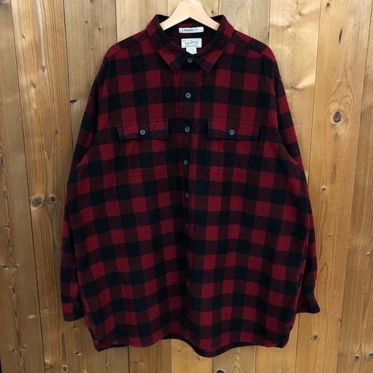 L.L.Bean エルエルビーン 長袖シャツ ウールシャツ チェック レッド/ブラック