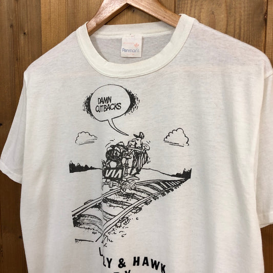 80s vintage Penmans ペンマンズ Tシャツ 半袖 カットソー ビッグプリント