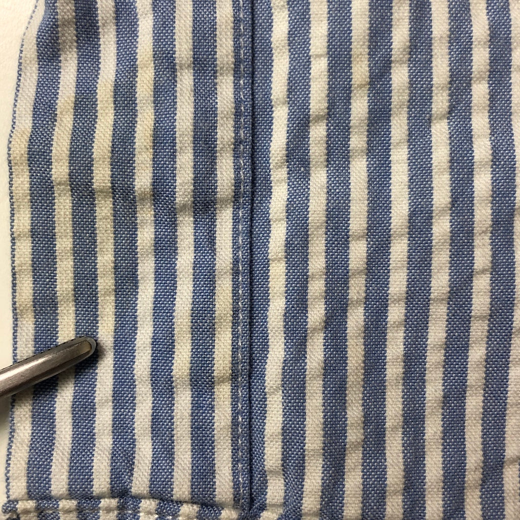 Ralph Lauren ラルフローレン CLASSIC FIT クラシックフィット 半袖シャツ シアサッカー ストライプ 古着/USED