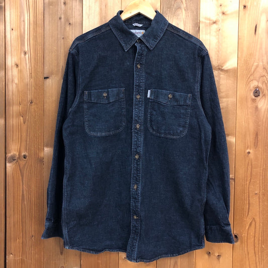 Carhartt カーハート デニムシャツ 長袖シャツ ダブルポケット インディゴブルー
