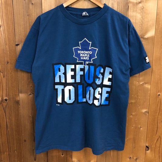 90s vintage カナダ製 STARTER スターター REFUSE TO LOSE リフューズトゥローズ プリントTシャツ 半袖 カットソー  コットン 1994年