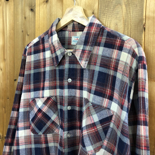 USA製 70s vintage PERMANENT PRESS by Donlin ネルシャツ 長袖シャツ チェック柄
