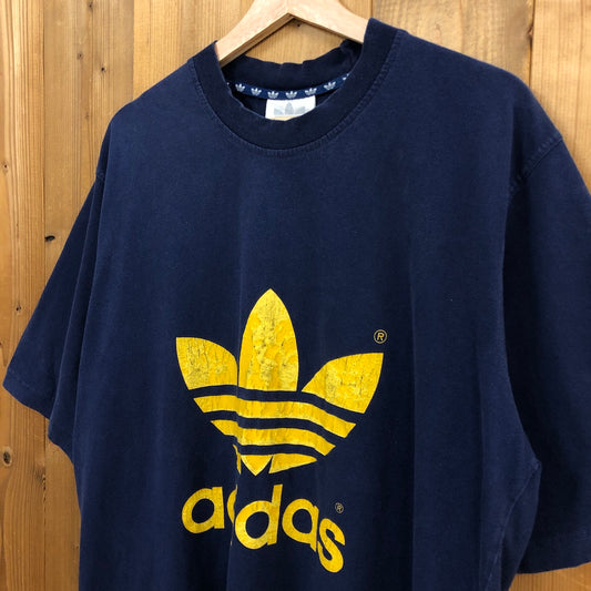 80s vintage adidas アディダス Tシャツ 半袖 カットソー ビッグプリント