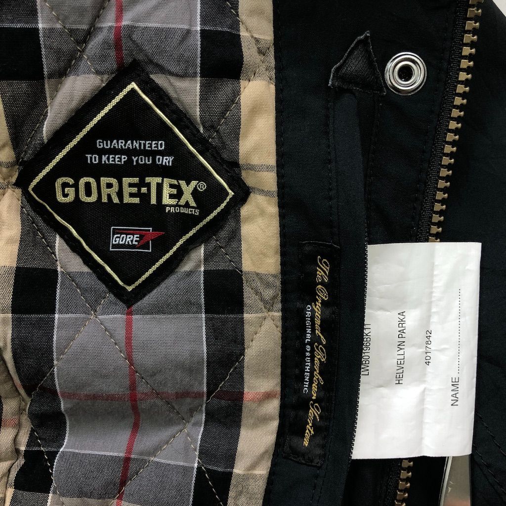 Barbour バブアー HELVELLYN PARKA ヘルヴェリンパーカー ファーコート GORE-TEX ゴアテックス 着脱フーディ ジップアップ レディース36 ブラック