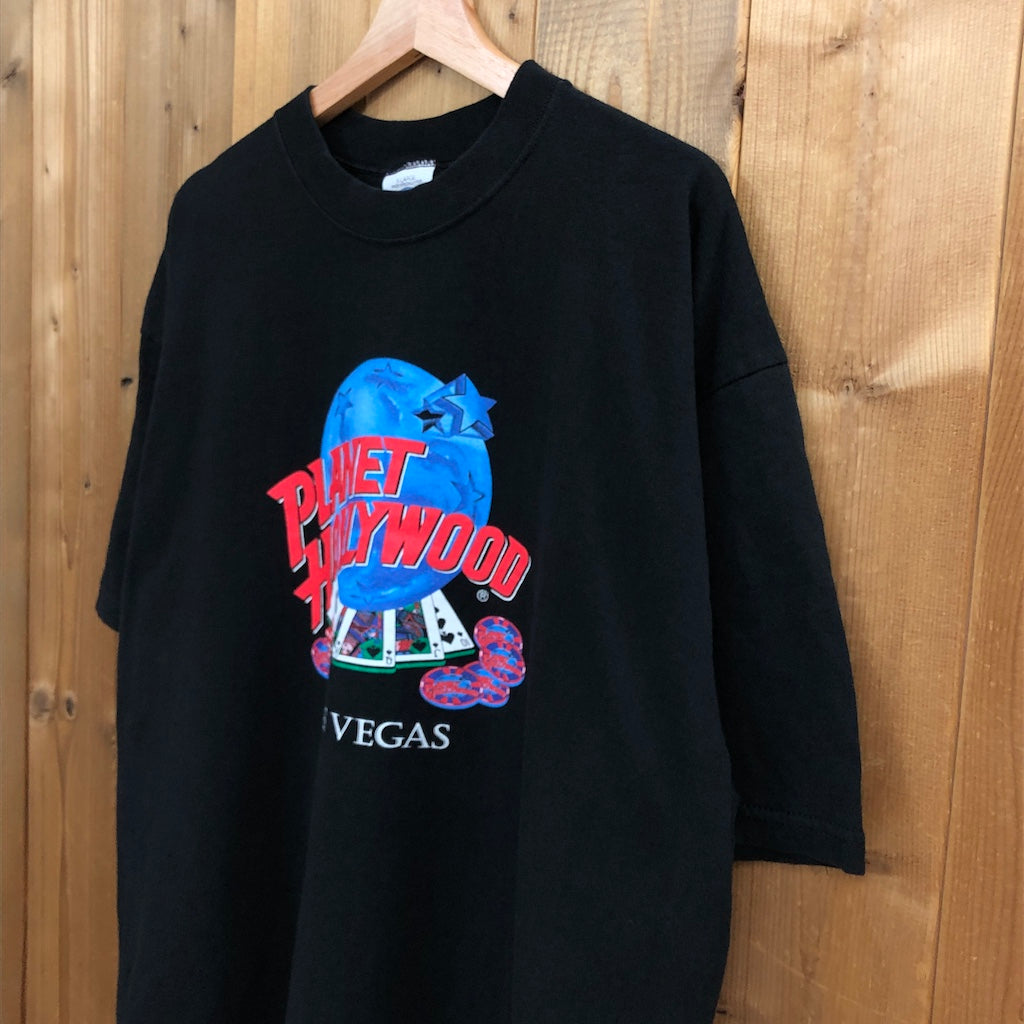 USA製 PLANET HOLLYWOOD プラネットハリウッド LAS VEGAS ラスベガス プリントTシャツ 半袖 カットソー カジノ