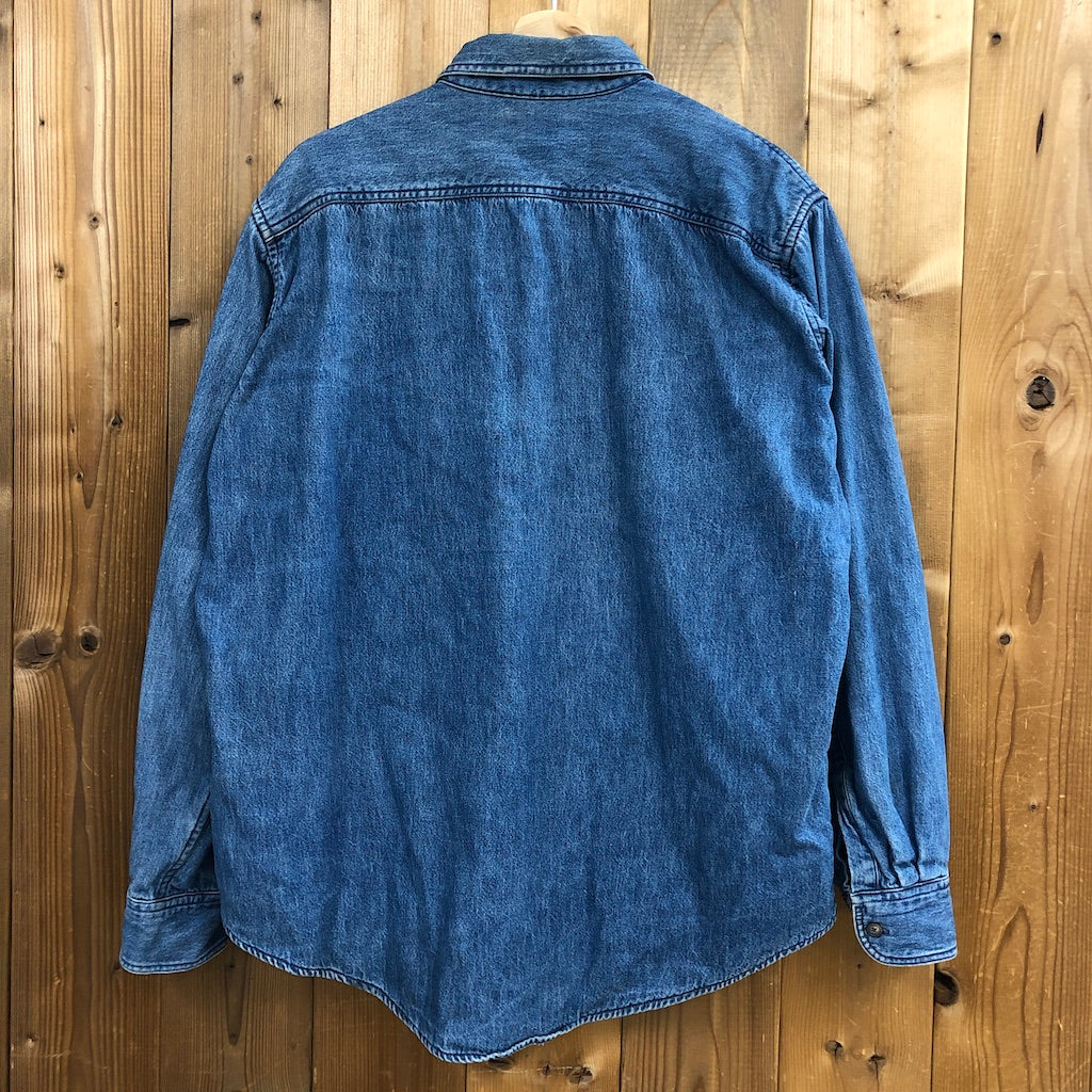 USA製 80s vintage L.L.Bean エルエルビーン デニムシャツ 裏地コットンネル
