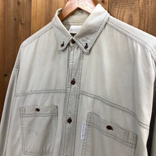 80s vintage adidas アディダス 長袖シャツ BDシャツ ボタンダウン