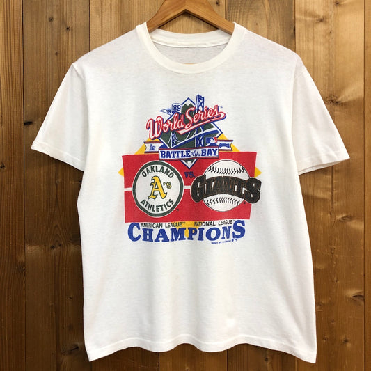 80s vintage 1989 World Series Tシャツ 半袖 カットソー ビッグプリント