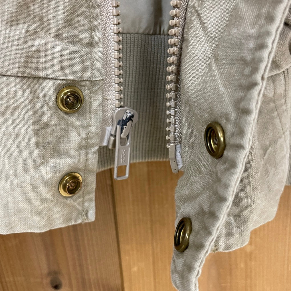80s vintage USA製 L.L.Bean エルエルビーン A-2Type コットンジャケット ジップアップ フルジップ