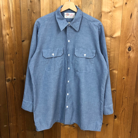 Dickies ディッキーズ 長袖シャツ ワークシャツ ブルー
