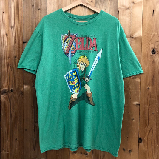 ゼルダの伝説 神々のトライフォース Tシャツ 半袖 カットソー リンク ビッグプリント ゲームTシャツ