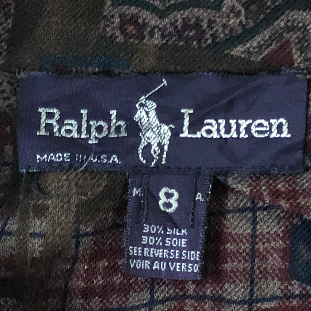 Ralph Lauren  ラルフローレン 半袖シャツ オープンカラーシャツ ペイズリー 総柄 パープル系