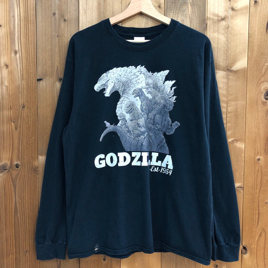 GILDAN ギルダン GODZILLA ゴジラ ロンT 長袖Tシャツ カットソー ビッグプリント