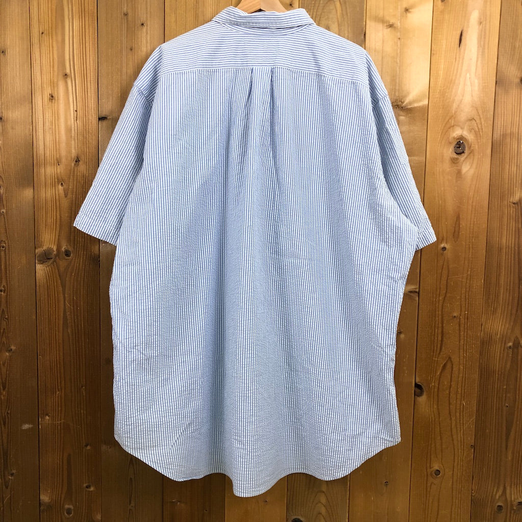Ralph Lauren ラルフローレン CLASSIC FIT クラシックフィット 半袖シャツ シアサッカー ストライプ 古着/USED