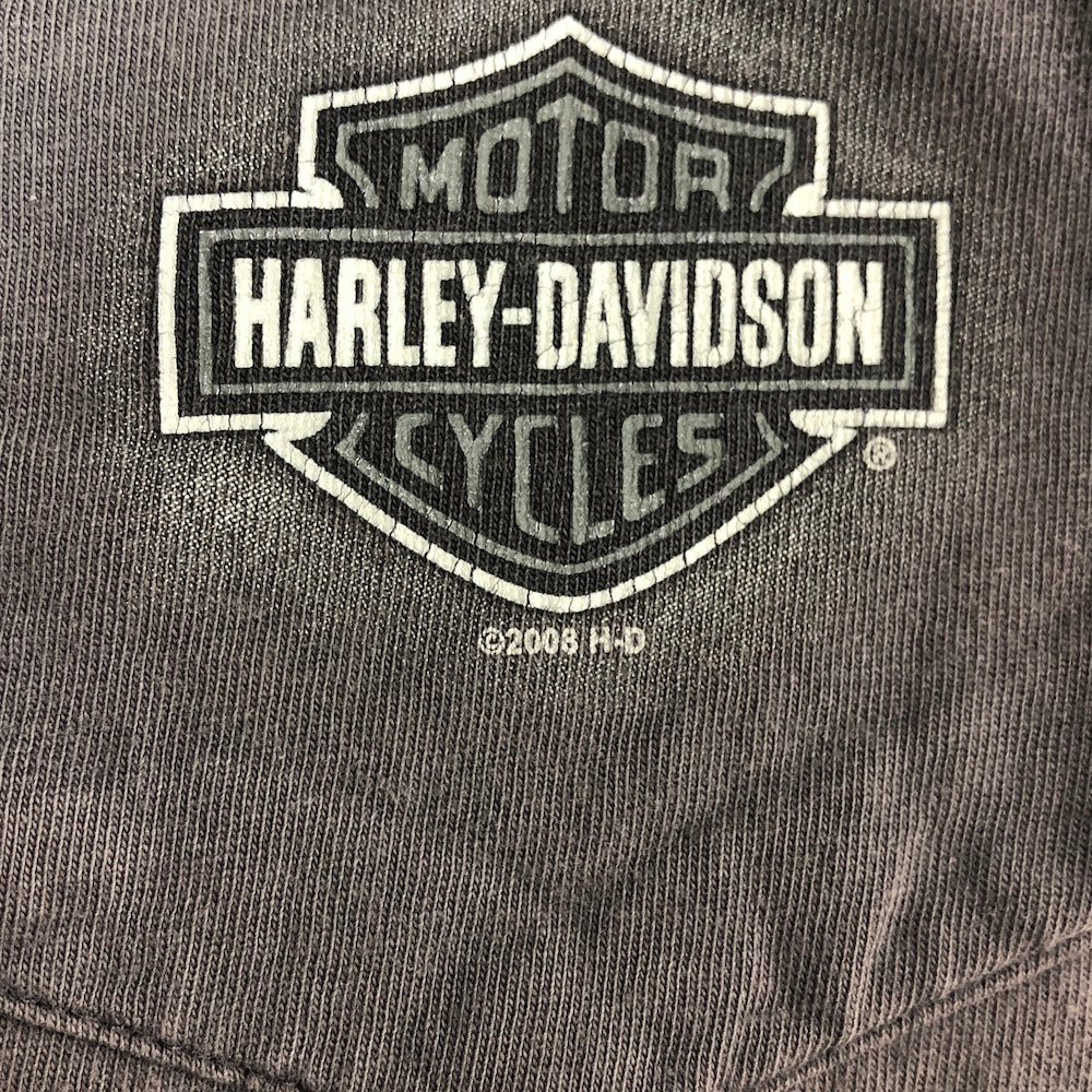 00s USA製 HARLEY DAVIDSON ハーレーダビッドソン イーグル LAS VEGAS ラスベガス プリント Tシャツ 半袖 カットソー 2003年
