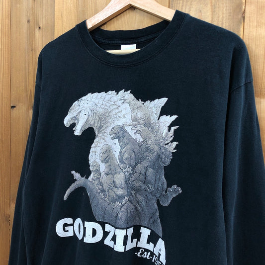 GILDAN ギルダン GODZILLA ゴジラ ロンT 長袖Tシャツ カットソー ビッグプリント