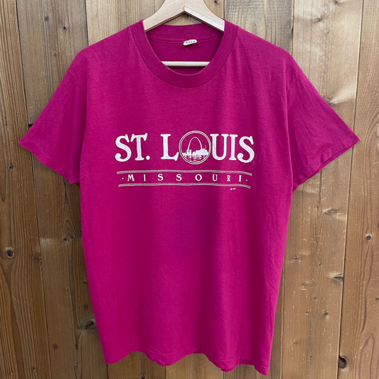 80s vintage USA製 SCREEN STARS スクリーンスターズ プリントTシャツ 半袖 カットソー 1985年 ST.LOUIS MISSOURI