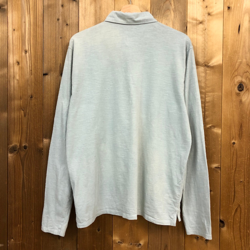 Homing Deluxe by Strauss Innovation ラガーシャツ 長袖 ポロシャツ グレー