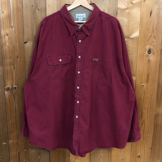Carhartt カーハート 長袖シャツ ビッグサイズ ワインレッド