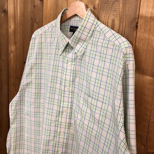 90s vintage Brooks Brothers ブルックスブラザーズ 長袖シャツ BDシャツ ボタンダウン ホワイト/グリーン/ピンク/ネイビー