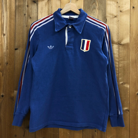 70s vintage フランス製 adidas アディダス ユニフォームシャツ フランス代表 コットン 21