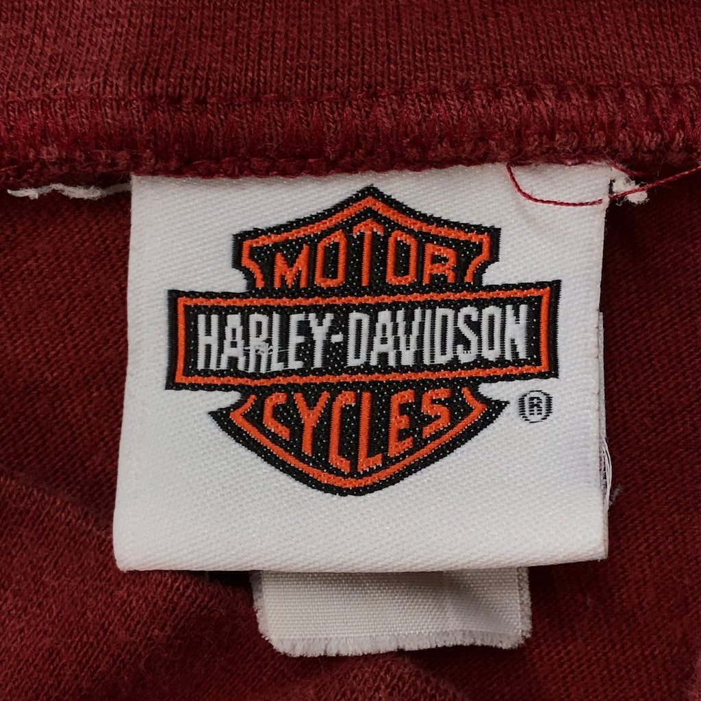 HARLEY-DAVIDSON ハーレーダビットソン ロングTシャツ ロンT ヘンリーネック プリント