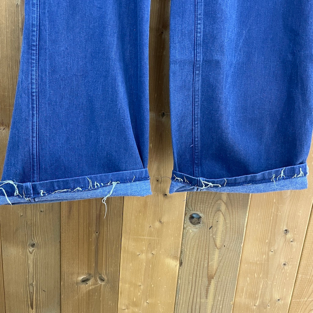 70s 80s vintage ユーロワーク ペインターパンツ ユーロデニム ロングパンツ ブルー B1031