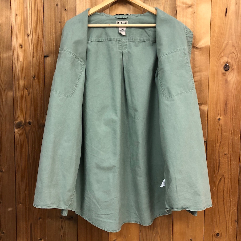 L.L.Bean エルエルビーン 長袖シャツ ダブルポケット グリーン