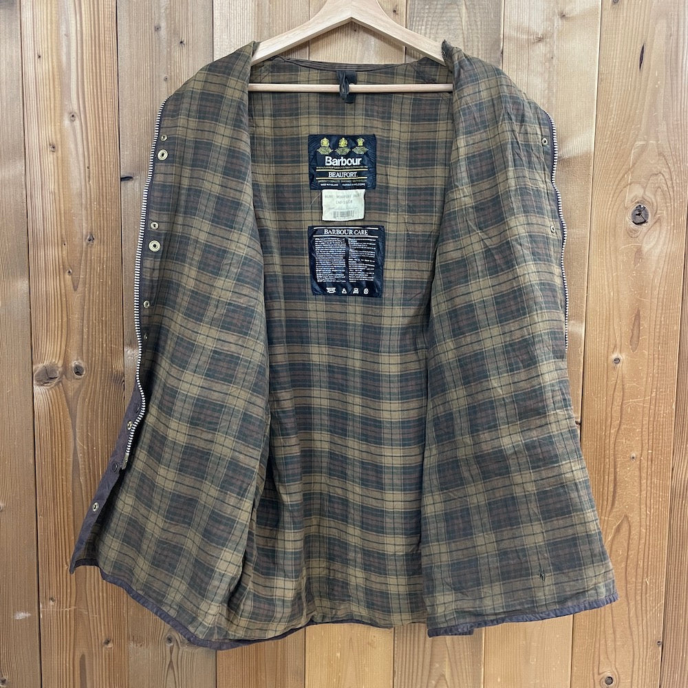 90s vintage イギリス製 英国 Barbour バブアー BEAUFORT ビューフォート オイルドジャケット ブラウン イングランド製