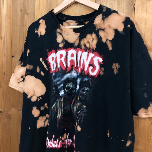 ROCK REBEL Tシャツ 半袖 カットソー ブリーチ ビッグプリント