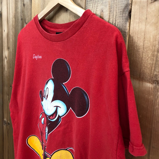 90s vintage USA製 SHERRY'S BEST シェリーズベスト Disney ディズニー Mickey Mouse ミッキーマウス プリントTシャツ 半袖 カットソー