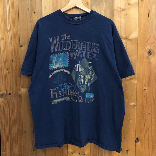 90s vintage USA製 girardin The WILDERNESS WATER アメリカ Tシャツ 半袖 カットソー