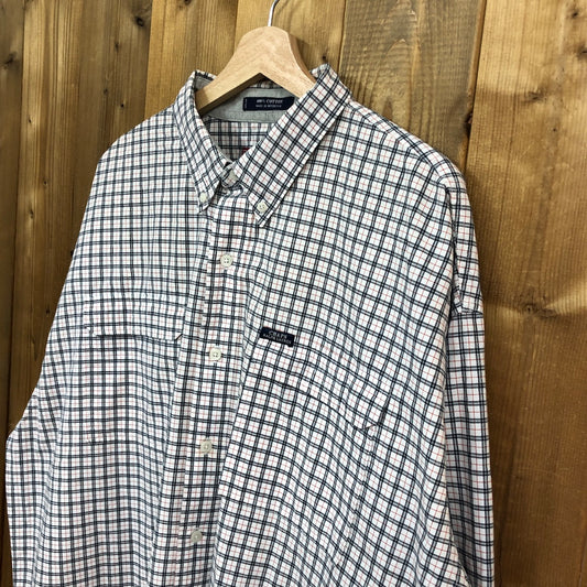 RALPH LAUREN ラルフローレン CHAPS チャップス 長袖シャツ BDシャツ ボタンダウン チェック ホワイト/ネイビー/レッド