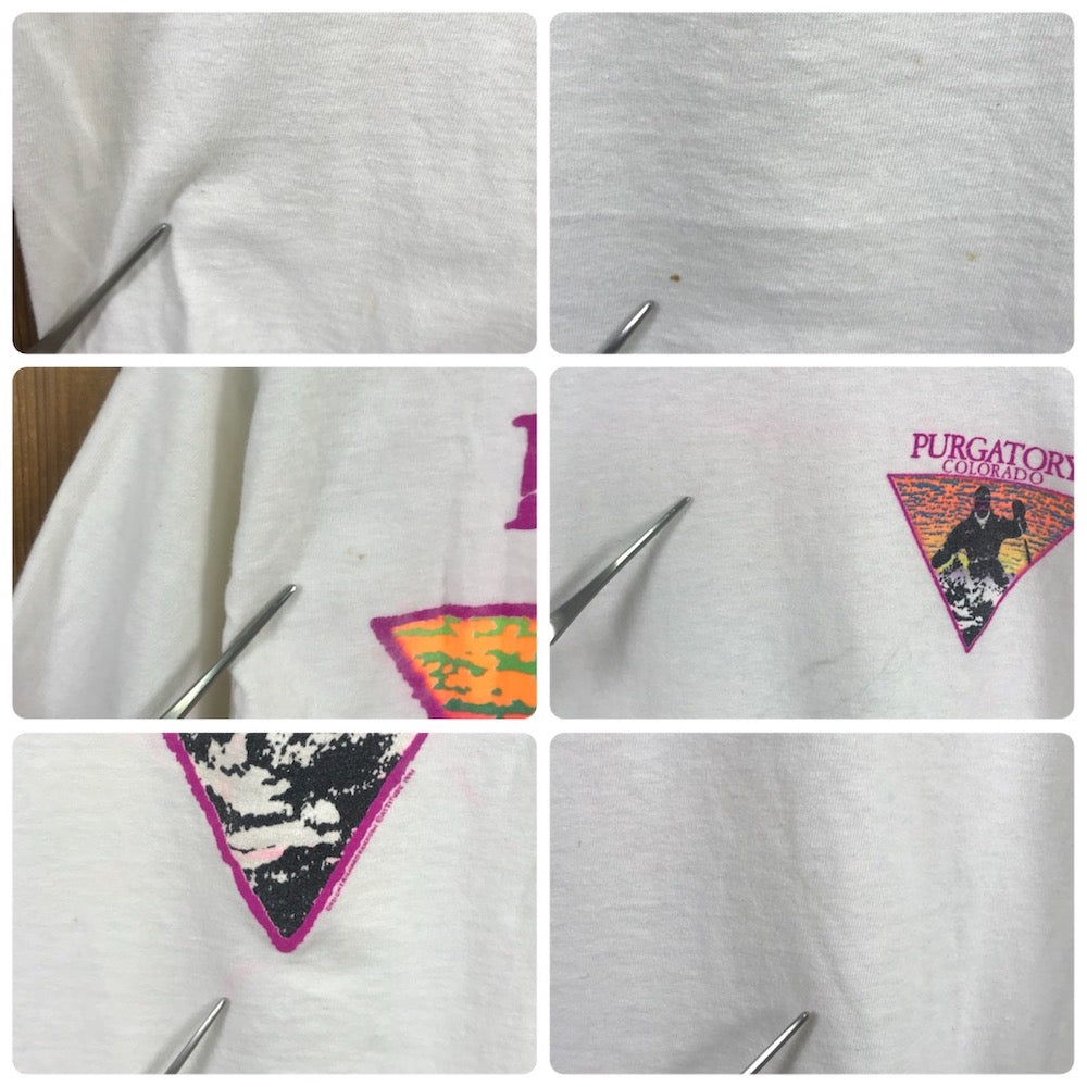 90s vintage USA製 ONEITA オニータ プリントTシャツ PURGATORY COLORADO パーガトリー コロラド リゾートT 古着/USED