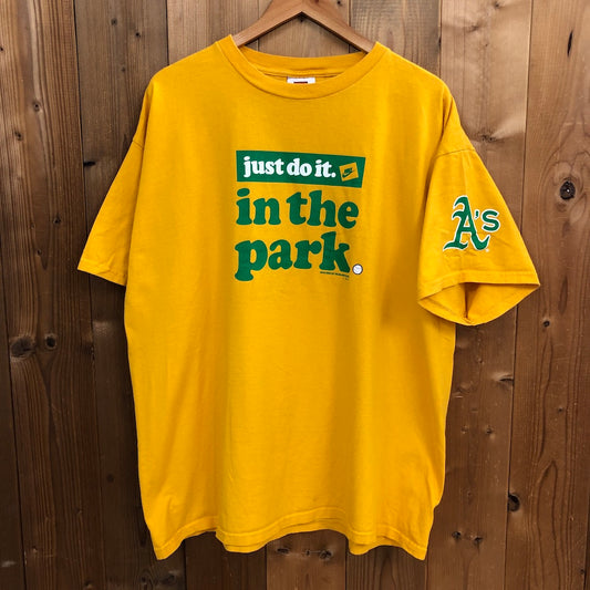 00s vintage NIKE ナイキ Oakland Athletics オークランドアスレチックス A's プリントTシャツ 半袖 カットソー 2004年