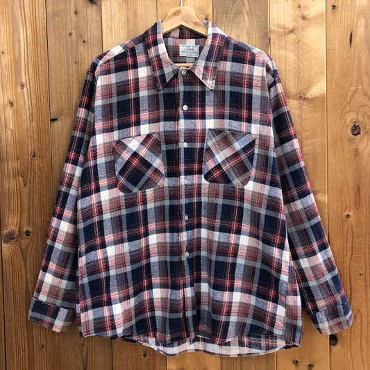 USA製 70s vintage PERMANENT PRESS by Donlin ネルシャツ 長袖シャツ チェック柄
