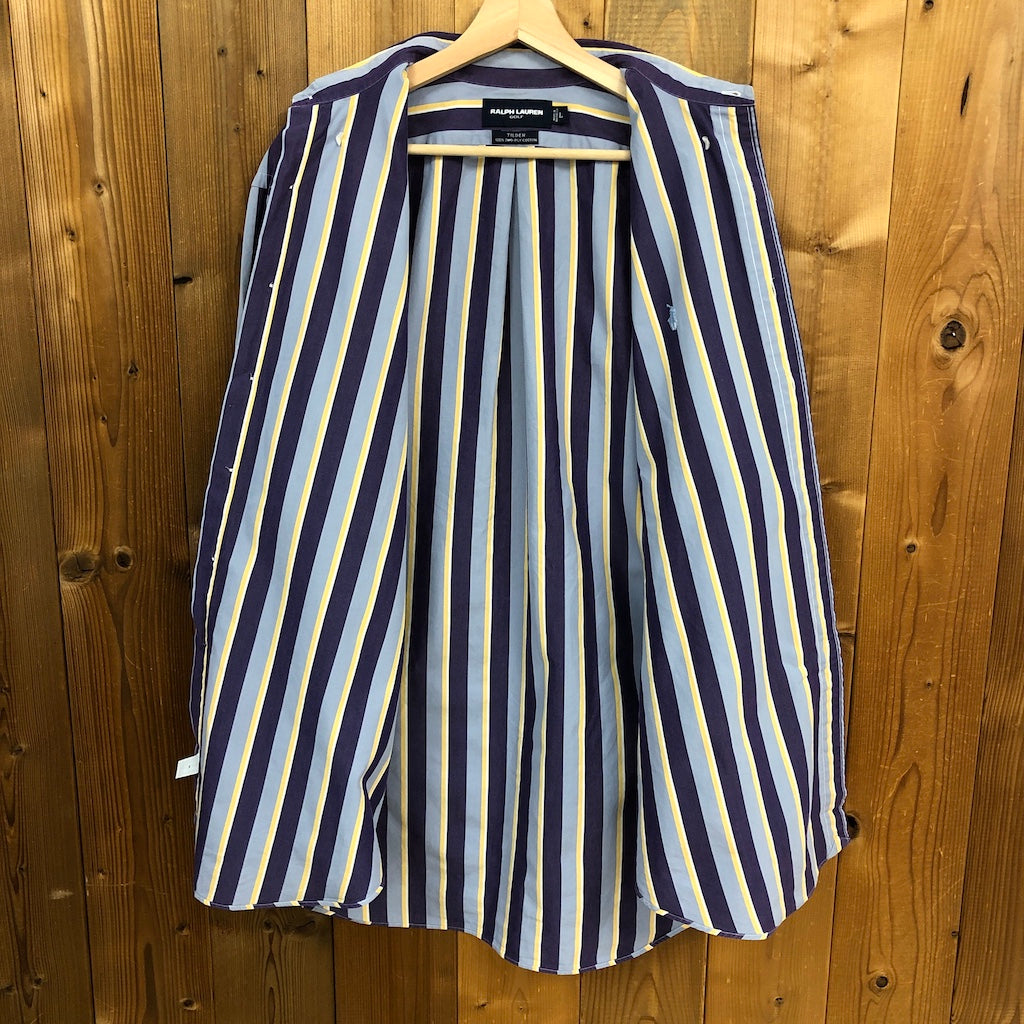 PALPH LAUREN GOLF ラルフローレン ゴルフ 長袖シャツ ストライプ BDシャツ ボタンダウン